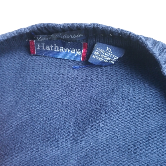 Vintage Hathaway Golf V Neck Cardigan Sweater Men's XLarge - Picture 4 of 4